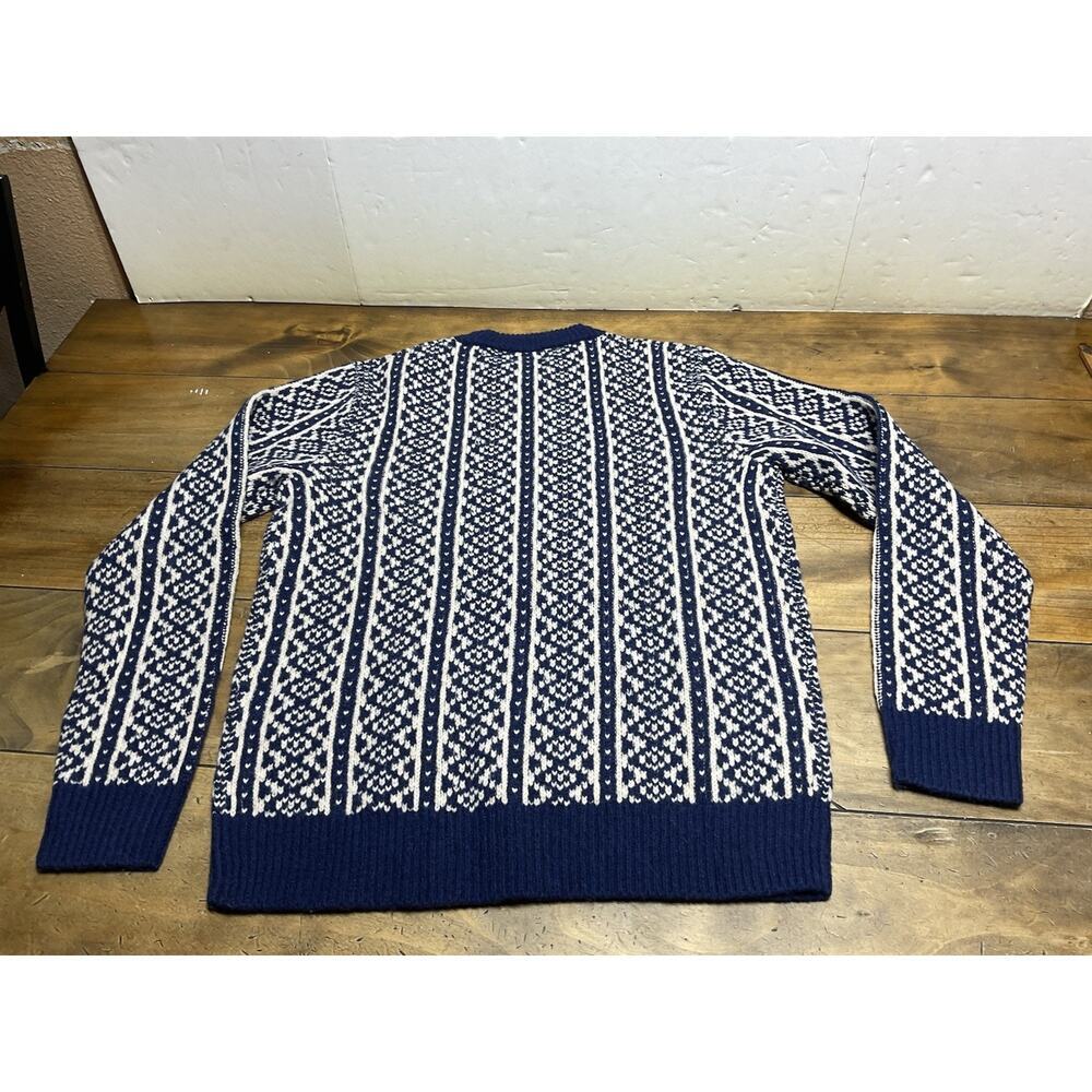 J Crew 100% Lambs Wool Jacquard Geometric Nordic Ski Sweater - Picture 8 of 9